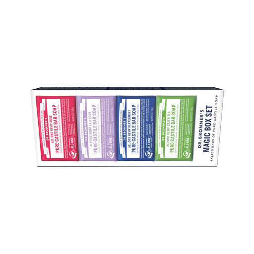 Dr. Bronner's Pure Castille Soap Magic Box Set 140g x 4 Pack - Welcome Organics