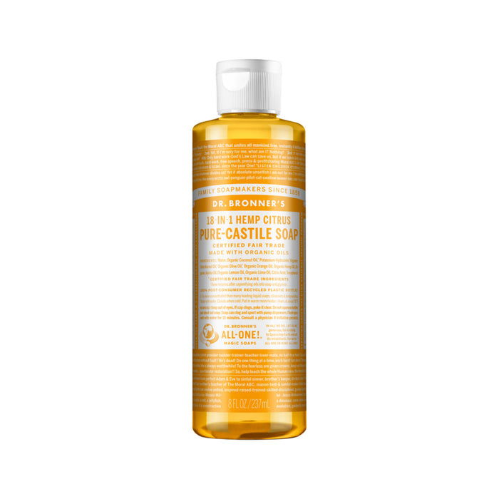 Dr. Bronner's 18-in-1 Pure Castile Soap Citrus 237ml - Welcome Organics