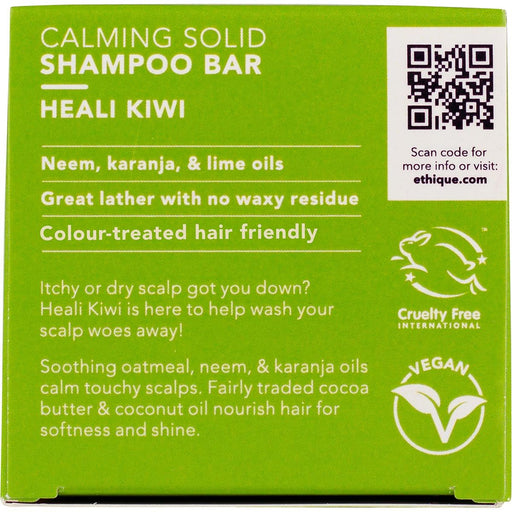 Ethique Calming Solid Shampoo Bar Heali Kiwi for Touch Scalps - Welcome Organics