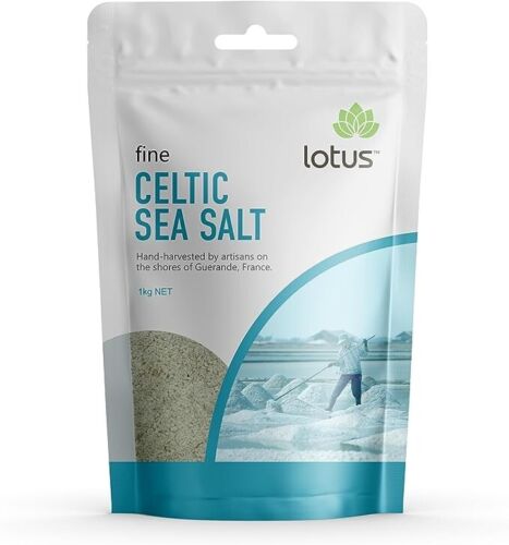 Lotus Celtic Sea Salt Coarse, Hand-harvested celtic sea salt 1kg - Welcome Organics