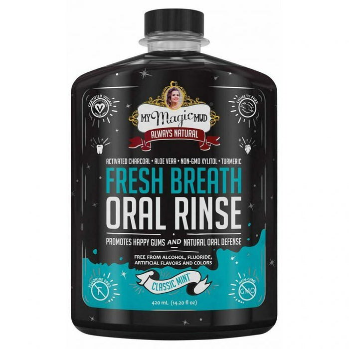 My Magic Mud Activated Charcoal Fresh Breath Oral Rinse 420ml - Welcome Organics