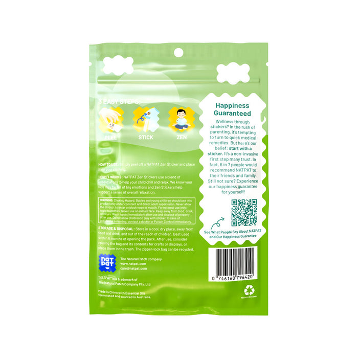 NATPAT Organic Zen Stickers (Mood Calming) x 24 Pack