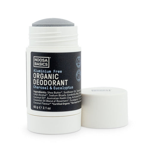 Noosa Basics Organic Deodorant Aluminium Free Stick Deodorant Charcoal + Eucalyptus - Welcome Organics
