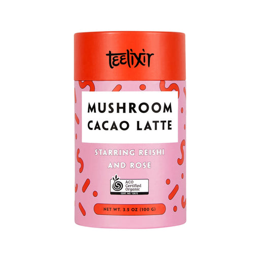 Teelixir Organics Mushroom Cacao Latte Starring Reishi and Rose 100g - Welcome Organics