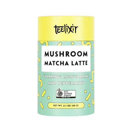 Teelixir Organic Mushroom Matcha Latte Starring Lion's Mane and Peppermint 60g - Welcome Organics