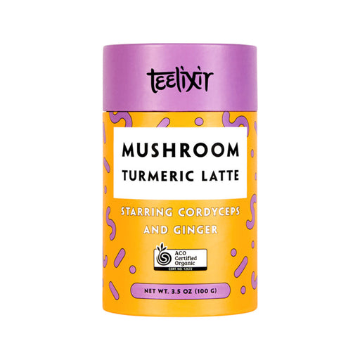 Teelixir Organic Mushroom Turmeric Latte (Starring Cordyceps and Ginger) 100g