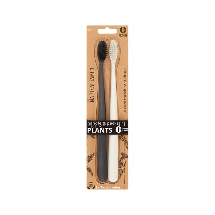 THE NATURAL FAMILY CO. Bio Toothbrush (Twin Pack)