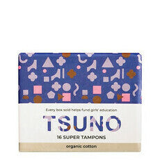 TSUNO Organic Cotton Tampons Super x 16 Pack