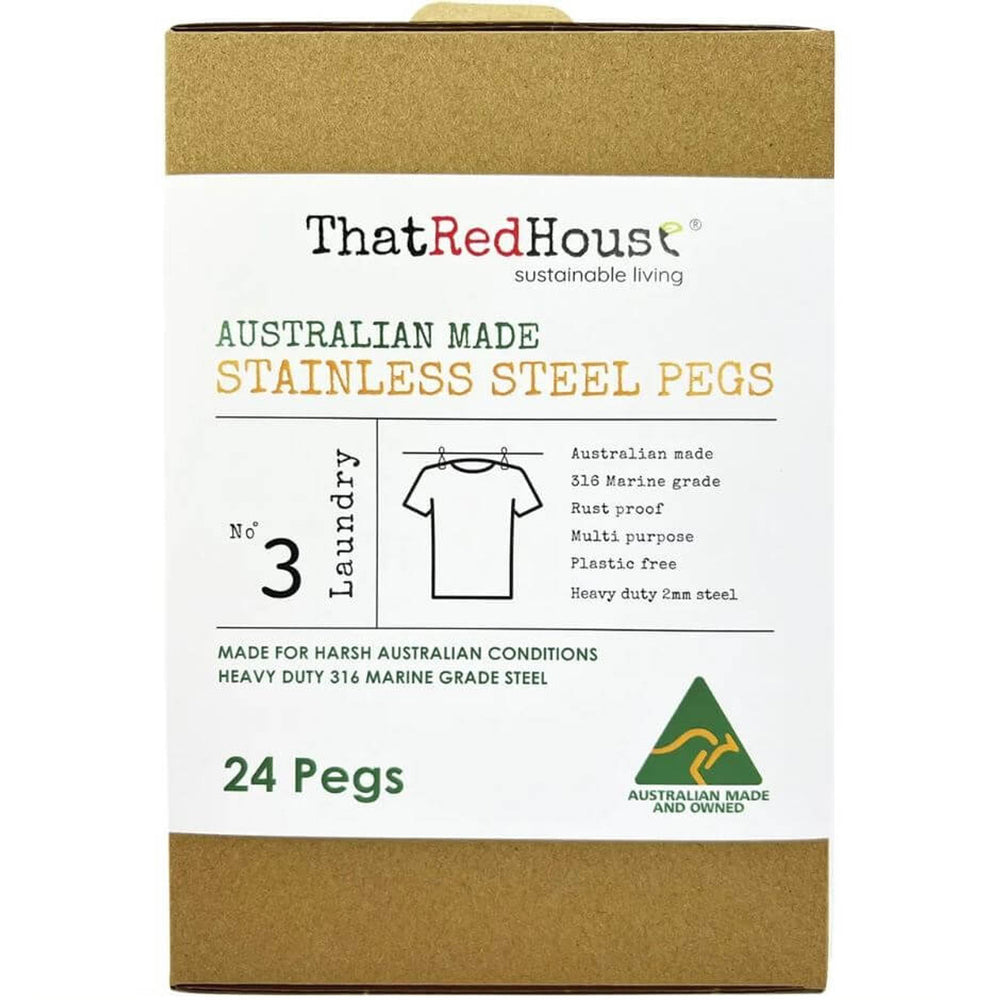 THAT RED HOUSE Stainless Steel Pegs 20 - Welcome Organics