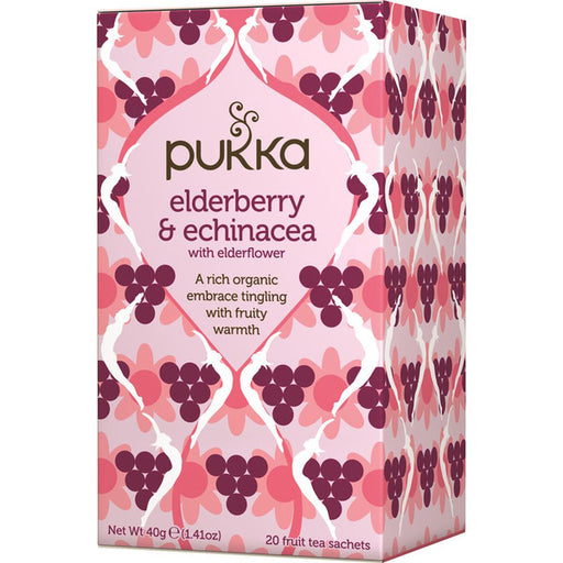 PUKKA Elderberry & Echinacea x 20 Tea Bags - Welcome Organics