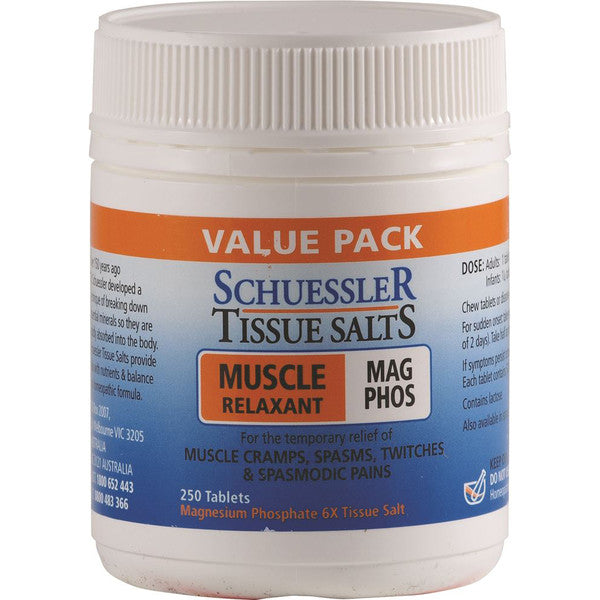 MARTIN & PLEASANCE Schuessler Tissue Salts Mag Phos Muscle Relaxant 250t - Welcome Organics