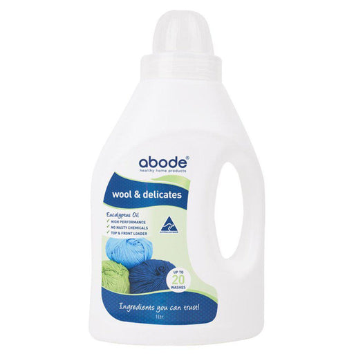ABODE Wool & Delicates (Front & Top Loader) Eucalyptus 1L - Welcome Organics