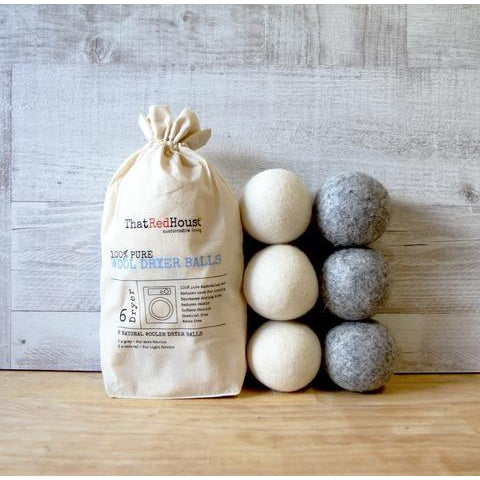 THAT RED HOUSE 100% Pure Wool Dryer Balls 6 - Welcome Organics