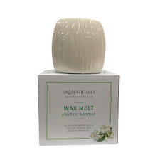 AROMAMATIC Wax Melt Electric Warmer White Textured (Essential Oils and Wax Melts)