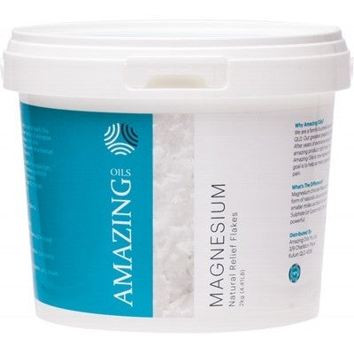 AMAZING OILS Magnesium Bath Flakes Magnesium Chloride 2kg - Welcome Organics