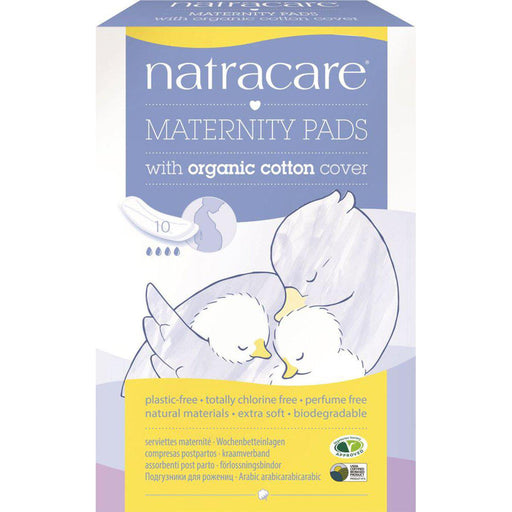 NATRACARE Maternity Pads with Organic Cotton Cover x 10 Pack - Welcome Organics