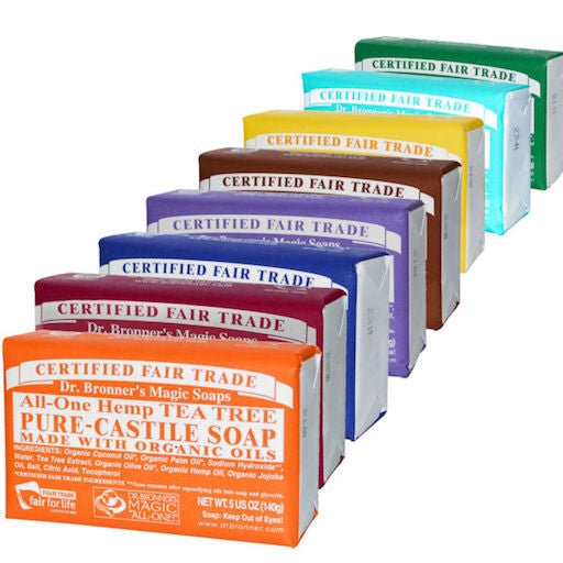 DR BRONNERS Pure Castile Soap Bar Hemp All in One 140g - Welcome Organics