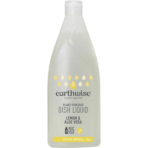 Earthwise Dish Liquid Lemon and Aloe Vera 750ml - Welcome Organics