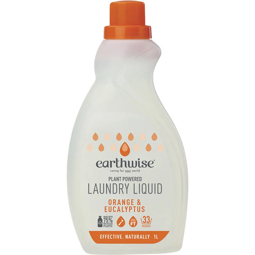 Earthwise Laundry Liquid Orange & Eucalyptus 1L - Welcome Organics