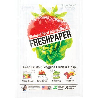 FRESHPAPER Natural Food Saver Sheets Produce 8 - Welcome Organics
