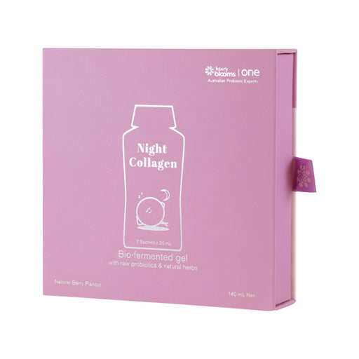 Henry Blooms One Night Collagen (Bio-fermented Gel) Berry Sachets 20ml x 7 Pack