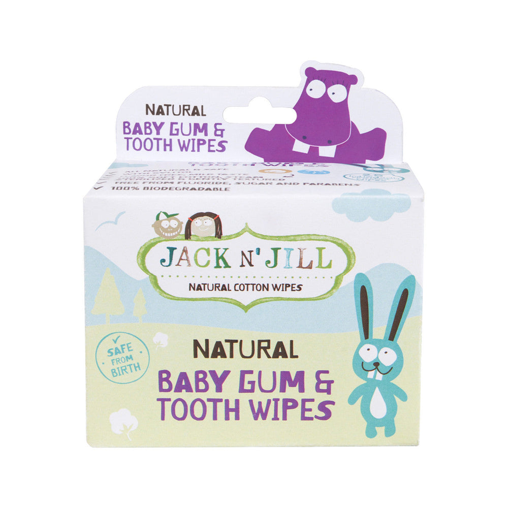 Jack N Jill Natural Baby Gum and Tooth Wipes 25 pack - Welcome Organics