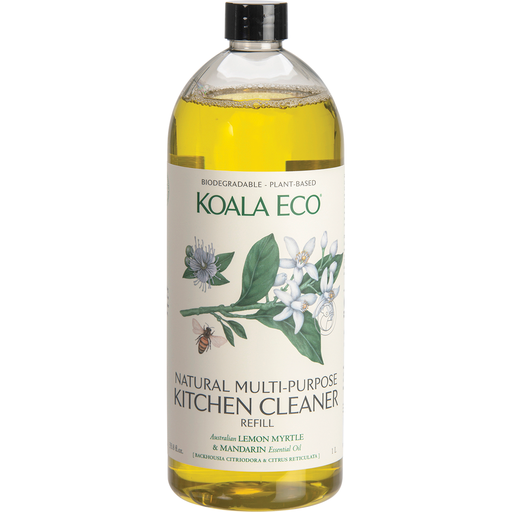 Koala Eco Natural Multi-Purpose Kitchen Cleaner Australian Lemon Myrtle & Mandarin Essential Oils 1L - Natural Cleaning, Biodegradable, Plant Based, Toxic Free, Vegan - Welcome Organics