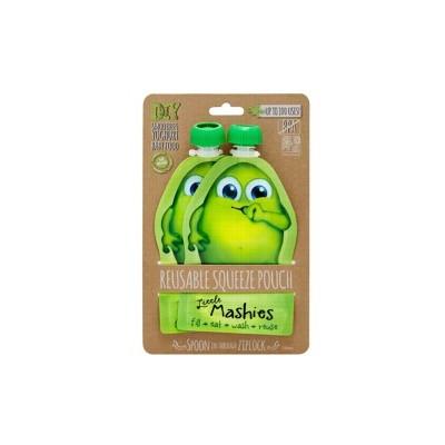LITTLE MASHIES Reusable Squeeze Pouch 2 Pack - Welcome Organics