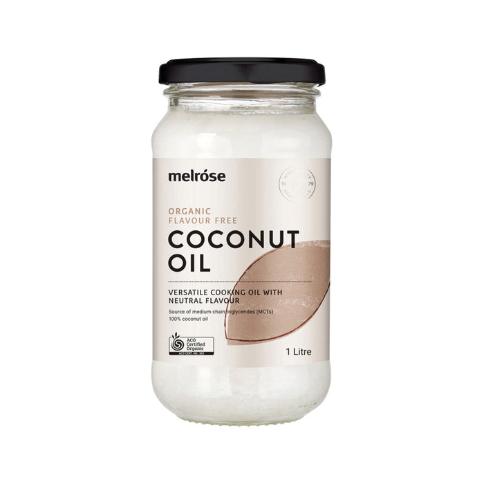 Melrose Organic Coconut Oil Flavour Free 1L - Welcome Organics