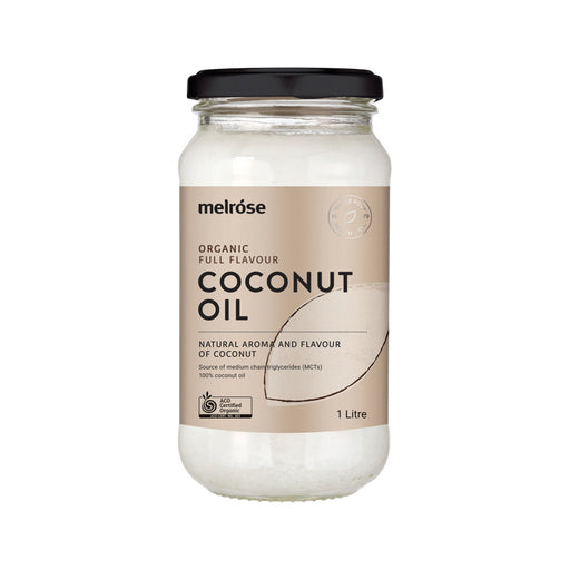 Melrose Organic Coconut Oil Full Flavour 1L - Welcome Organics