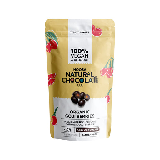 Noosa Natural Dark Chocolate Organics Goji Berries 125g - Welcome Organics