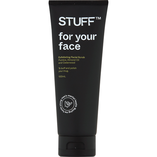 STUFF For Your Face Exfoliating Facial Scrub Pumice, Almond Oil and Cedarwood 100ml - Welcome Organics