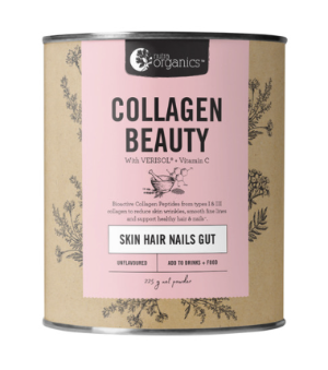 Nutra Organics Collagen Beauty Bioactive Collagen Peptides + Vitamin C (Skin Hair Nails Gut) Unflavoured 225g