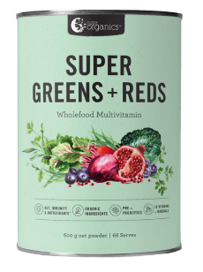 NUTRA ORGANICS Nutra Super Greens + Reds (Wholefood Multivitamin) Powder 600g