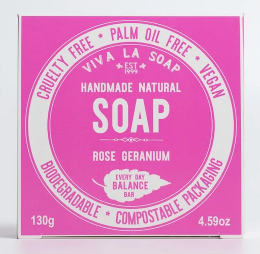 Viva La Body SOAP Rose Geranium EVERY DAY BALANCE BAR 130g