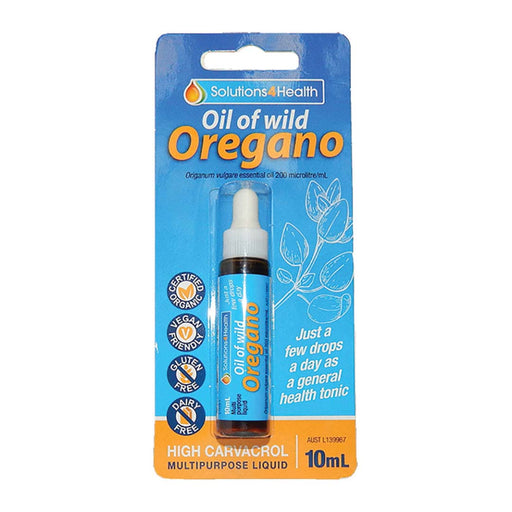 SOLUTIONS 4 HEALTH Organic Oil of Oregano Wildcrafted 10ml - Welcome Organics