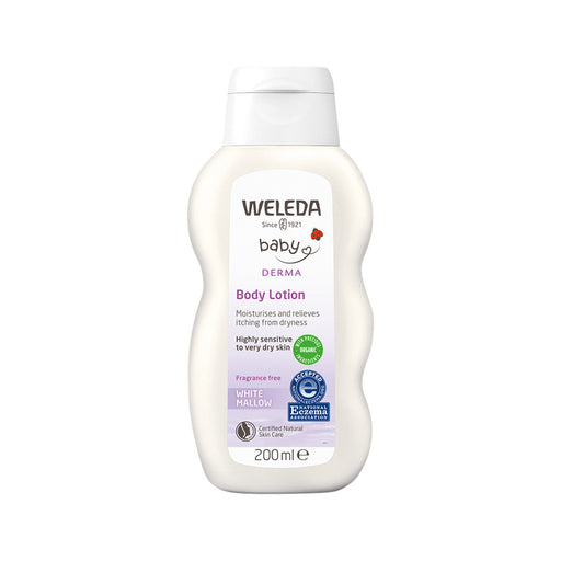 Weleda Baby Derma Organic Body Lotion White Mallow (Fragrance Free) 200ml - Welcome Organics
