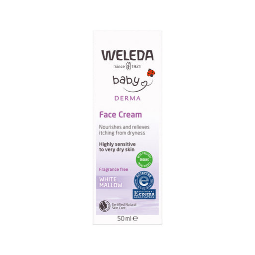 Weleda Baby Derma Face Cream White Mallow Fragrance Free 50ml - Welcome Organics