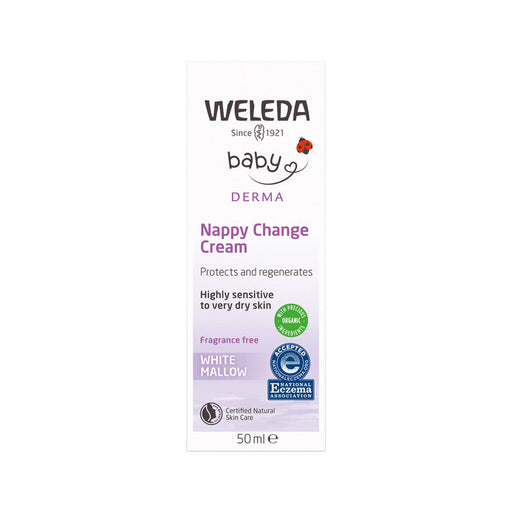 Weleda Baby Derma Nappy Change Cream White Mallow Fragrance Free 50ml - Welcome Organics