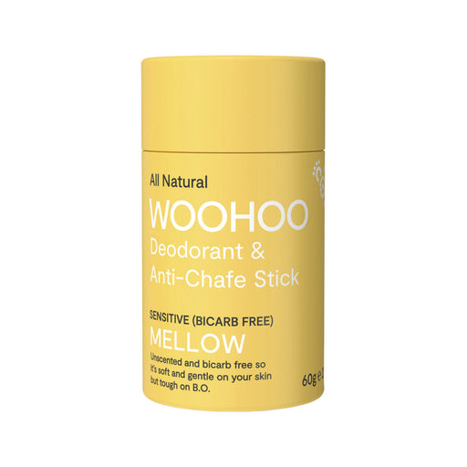 Woohoo Body Deodorant and Anti-Chafe Stick Mellow Sensitive (Bicarb Free) - Welcome Organics