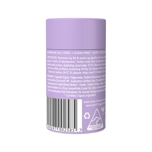 Woohoo Body Deodorant and Anti-Chafe Stick Pop 60g - Welcome Organics