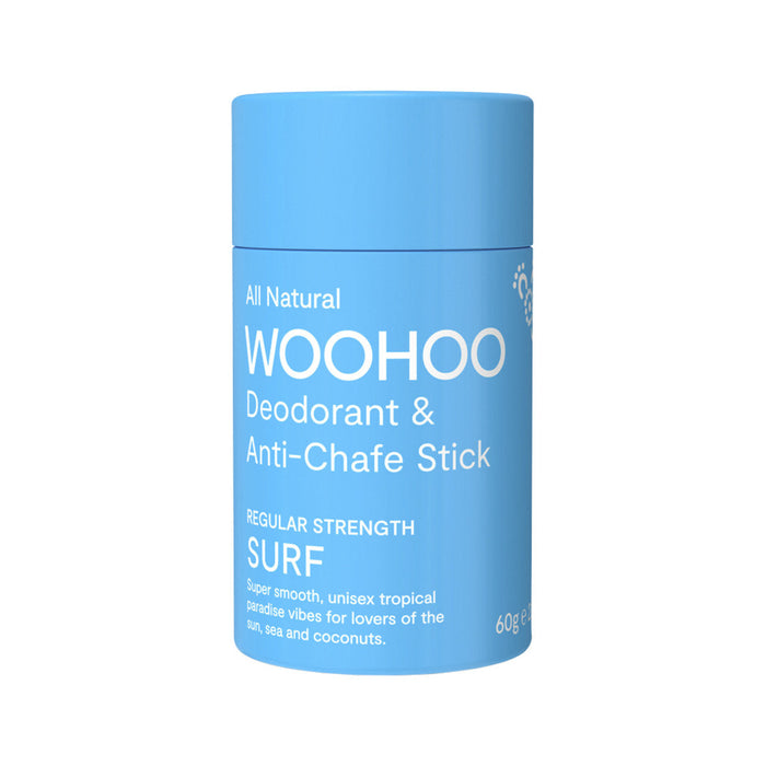 Woohoo Body Deodorant and Anti-Chafe Stick Surf Regular Strength - Welcome Organics