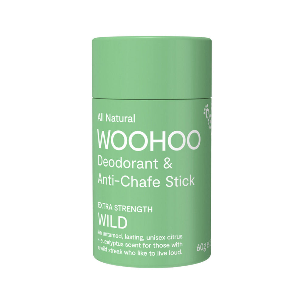 Woohoo Body Deodorant and Anti-Chafe Sitck Wild Extra Strength - Welcome Organics