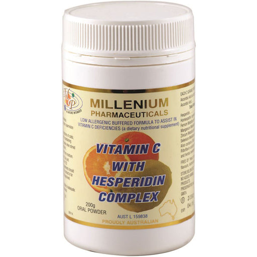 MILLENIUM PHARMACEUTICALS Vitamin C with Hesperidin Complex 200g - Welcome Organics