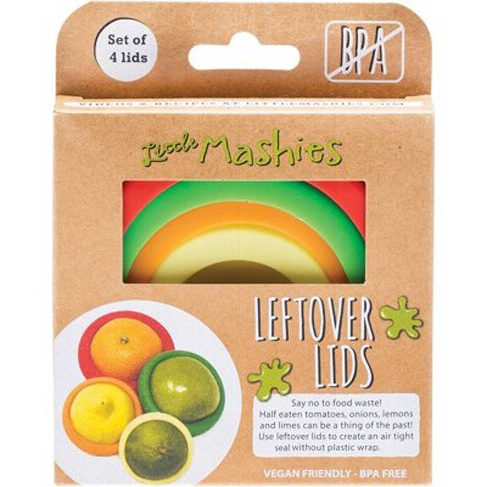 LITTLE MASHIES Reusable Leftover Lids Pack of 4 - Welcome Organics