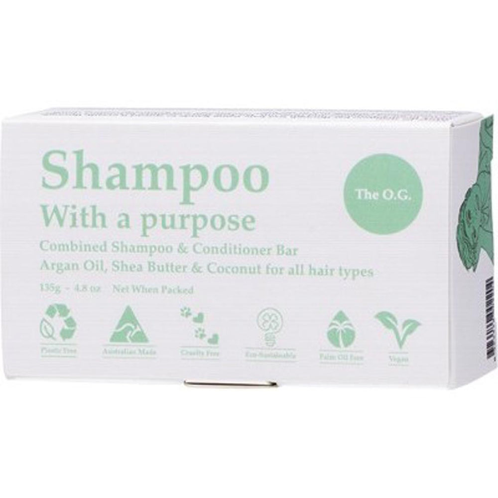 SHAMPOO WITH A PURPOSE The OG Shampoo & Conditioner Bar 135g - Welcome Organics
